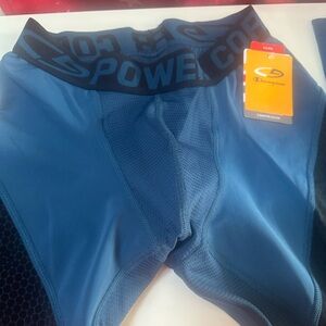 NWT Champion Men’s Blue and Black Compression Activewear Leggings